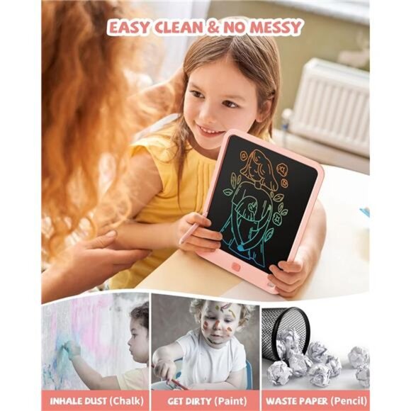 LCD Writing Tablet 10Inch,Toys for 3 4 5 6 7 8 9 10 Year Old Boys Girls,Colorful - Picture 5 of 7